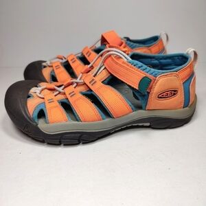 Keen Newport H2 Big Kid Slip-On Bungee Cord Orange Blue Outdoor  Sandals Size 6